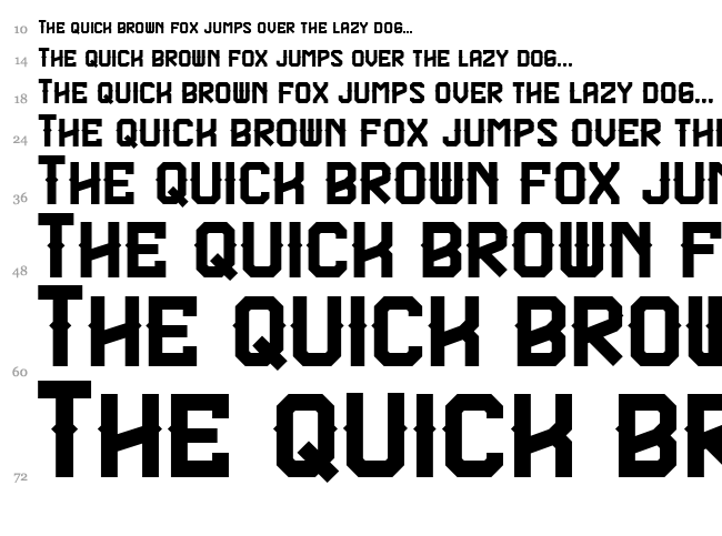 Texas Troupe FP font waterfall
